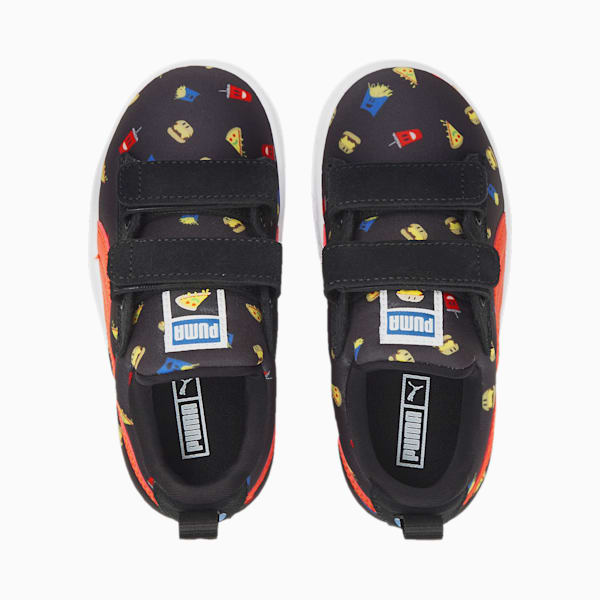 Suede Light Flex Foodies V Toddler Sneakers, Puma Black-Puma Red, extralarge-IND